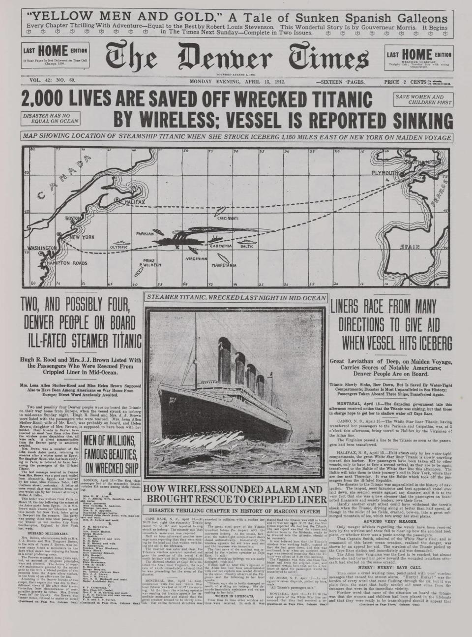 Newspapers in the US were unduly upbeat about the Titanic disaster (National Science and Media Museum)