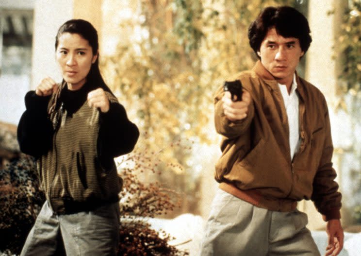 Michelle Yeoh and Jackie Chan in ‘Police Story 3: Supercop’ (Photo: Everett)<br>