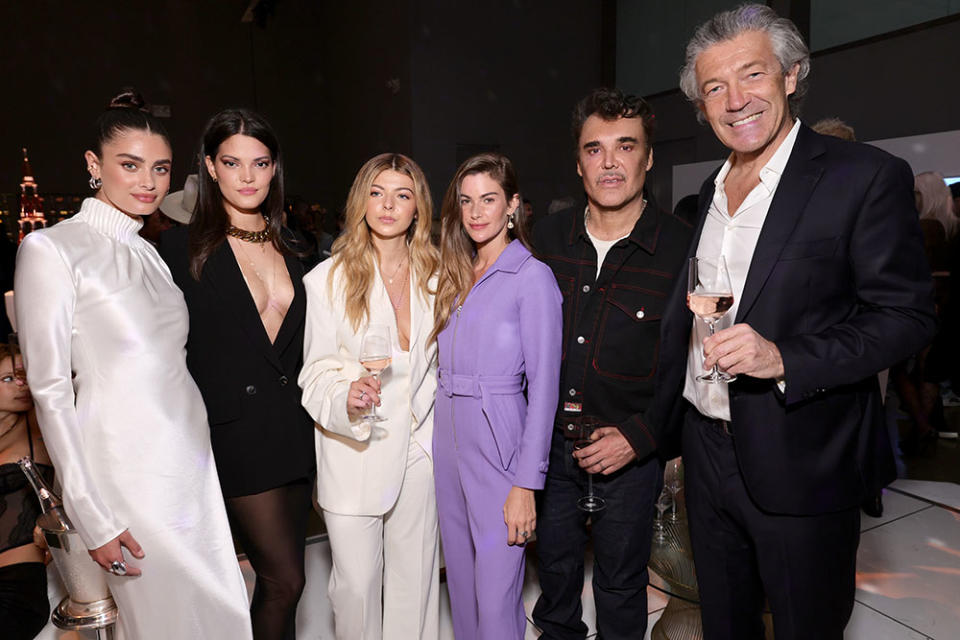 Taylor Hill, Meghan Wiggins, Emma Bertrand, Clara Berry, David LaChapelle and Gerard Bertrand - Credit: Emma McIntyre/Getty Images