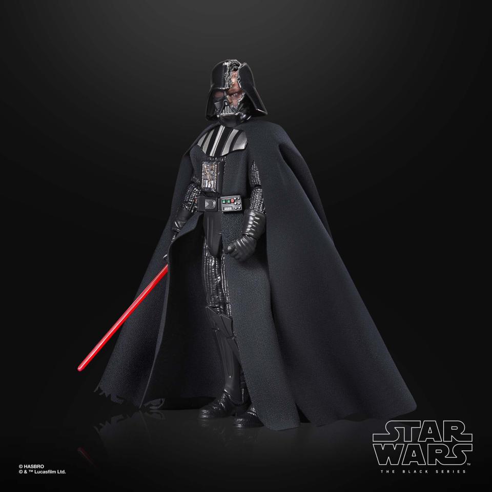 Star Wars The Black Series Darth Vader (Duel's End) action figure on a dark background