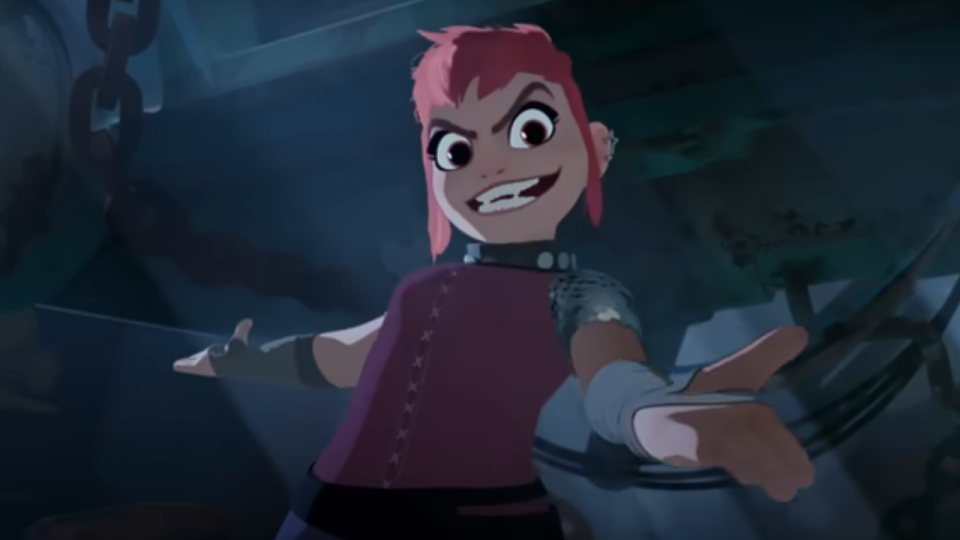 Nimona in the trailer for Nimona.