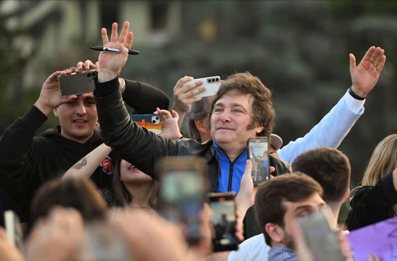 Argentine presidential candidate Milei holds a campaign rally ahead of the runoff election
