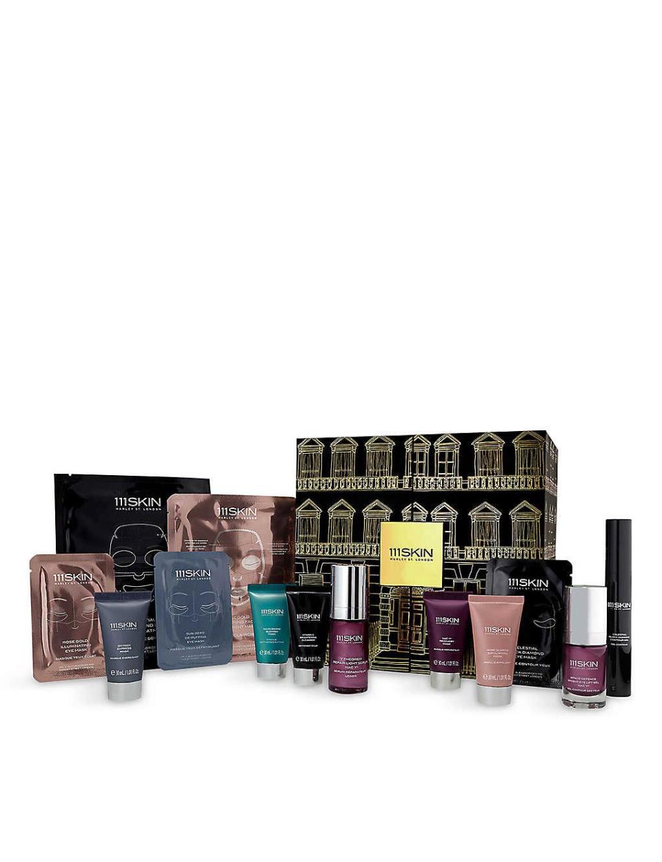 <p><a class="link " href="https://www.selfridges.com/GB/en/cat/111skin-12-days-of-111skin-advent-calendar_R04002407/?cm_mmc=PLA-_-Google-_-BEAUTY-_-111SKIN&POR=Y&gclid=CjwKCAjwwL6aBhBlEiwADycBIHaQqoaE-cJWikCtFpTXn73P6wpfC-360TS_IYkzA8yZt4GxTsvJUhoCA1kQAvD_BwE&gclsrc=aw.ds" rel="nofollow noopener" target="_blank" data-ylk="slk:ON SALE;elm:context_link;itc:0;sec:content-canvas">ON SALE</a></p><p>More than a seasonal fling, this men's advent calendar is a serious investment in your skin health. Founded by Harley Street's most renowned plastic surgeon, 111 Skin creates no-messing products that really deliver, from the new biome-boosting blemish mask to those A-list favourite under-eye masks.</p><p>Was £450, now £225, selfridges.com</p>