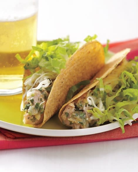 We swear we didn't lick the shells of these Tangy Cilantro Chicken Tacos.