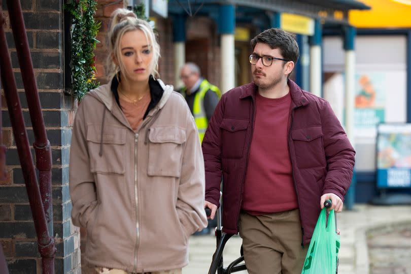 Lauren Bolton and Bobby Crawford in Coronation Street