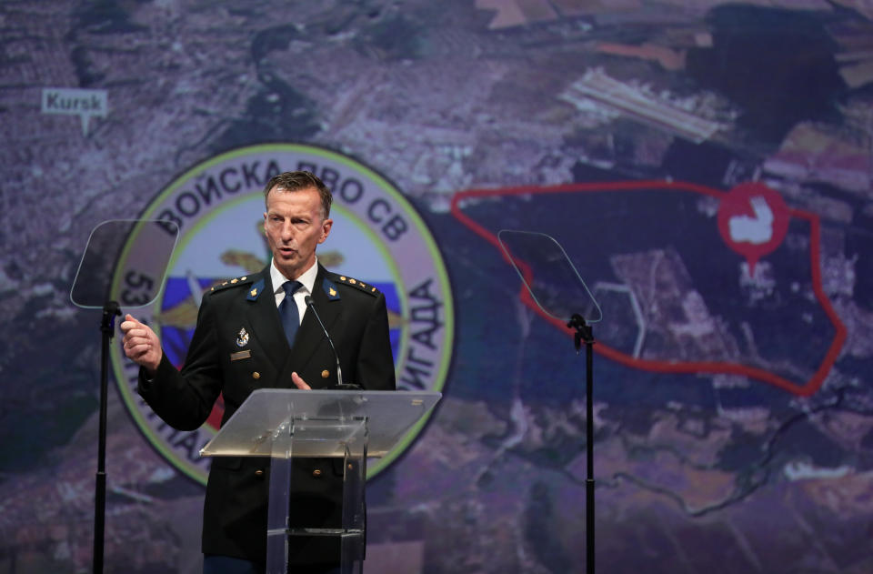 Wilbert Paulissen, one of the international investigators, presents latest findings in the downing of Malaysia Airlines flight MH17, nearly five years after the crash that killed 298 passengers and crew, in Nieuwegein, Netherlands, June 19, 2019.  REUTERS/Eva Plevier