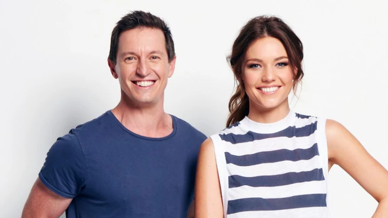 Sam admitted she was “broken” after being trolled over the fact her radio show with Rove McManus, pictured, was a flop. Source: 2DayFM