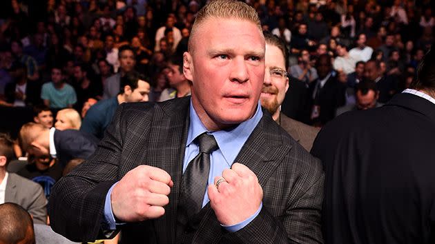 Is Lesnar juiced to the gills? Image: Getty