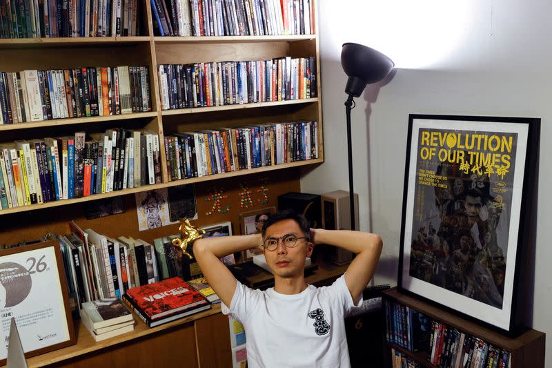 FILE PHOTO: Hong Kong film director Kiwi Chow poses after an interview with Reuters, in Hong Kong