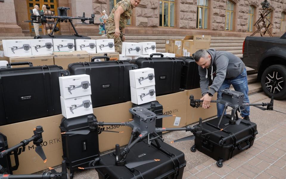 Drones are displayed