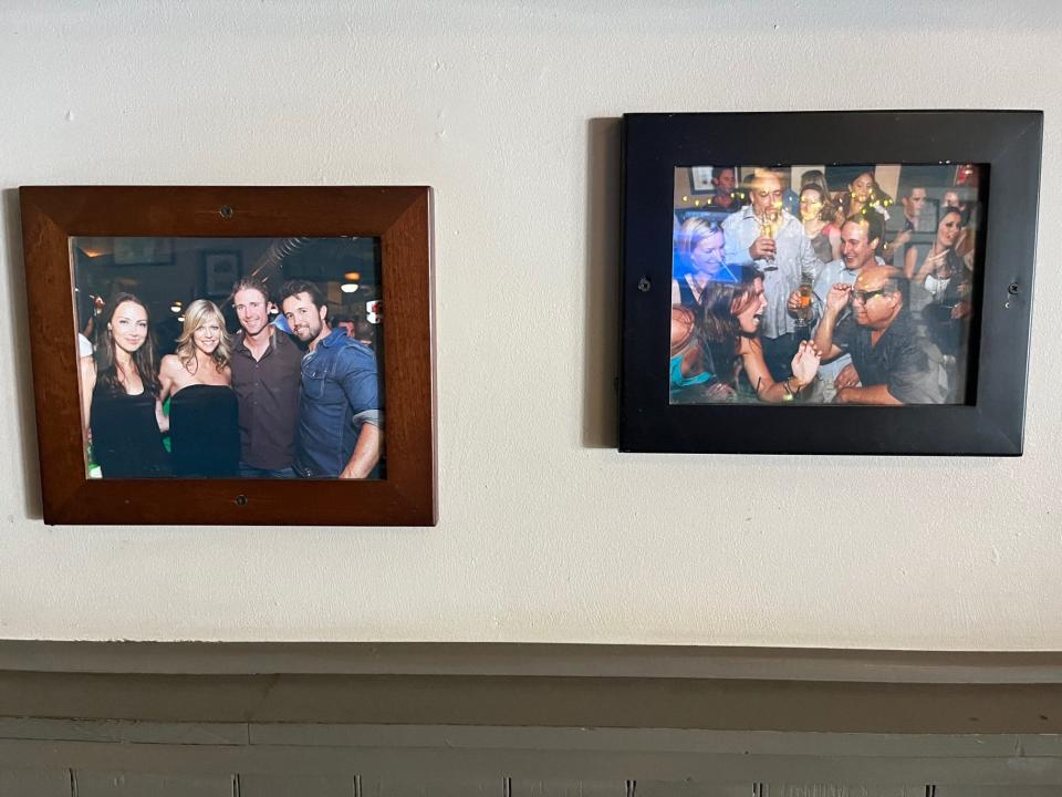 Pictures of the cast of "It's Always Sunny in Philadelphia" at Mac's Tavern in Philadelphia. The bar is owned by series co-stars Rob McElhenney and Kaitlin Olson.