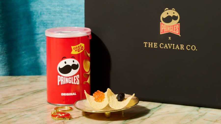Pringles and caviar 