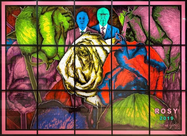‘Rosy’ (2019) by Gilbert and George (The Gilbert and George Centre)
