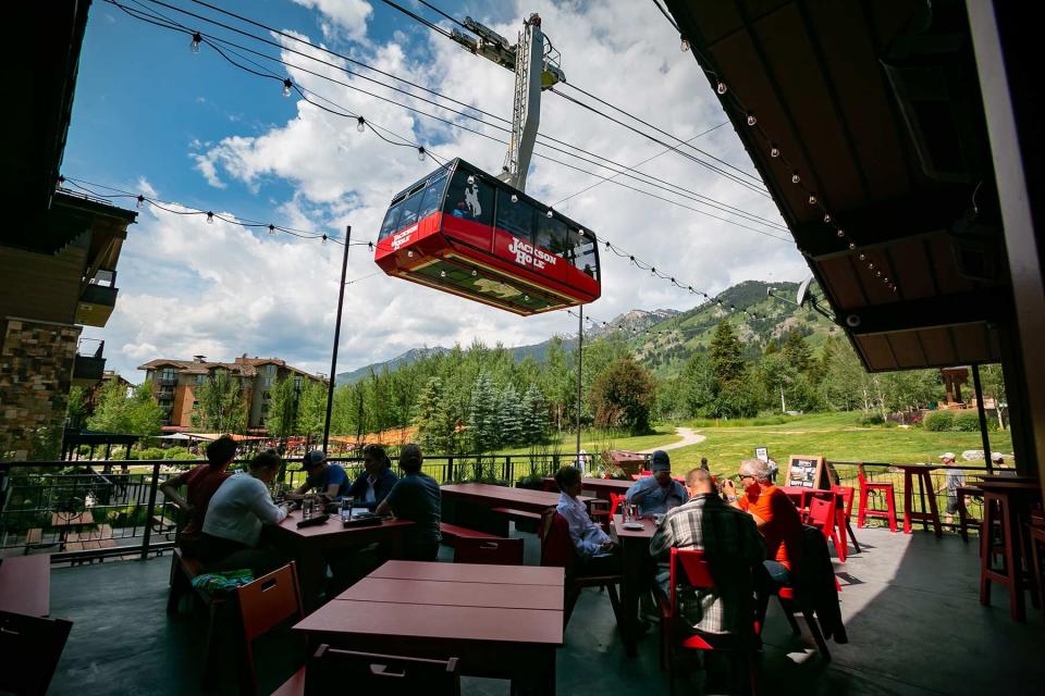 Summer tram at Jackson Hole Mountain Resort in Wyoming