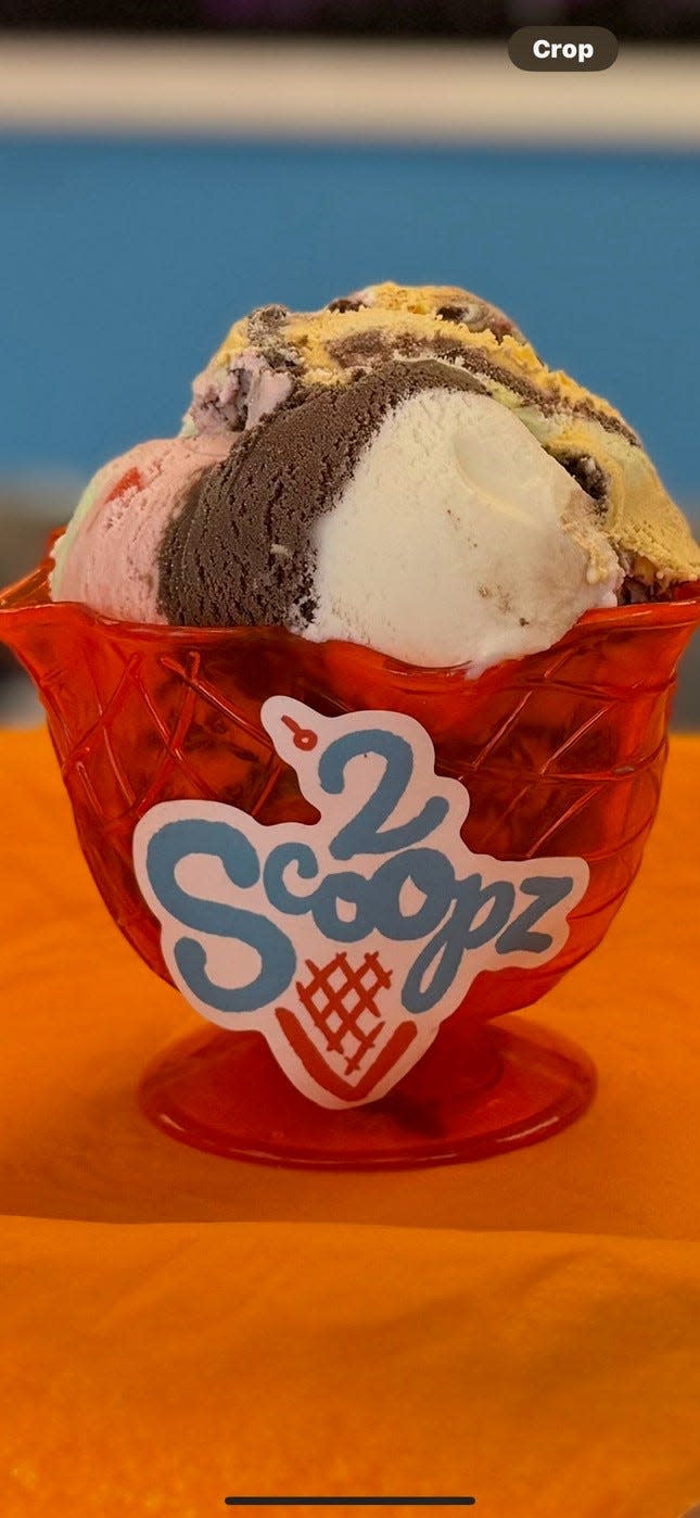 Can't decide on flavors? Try several in a cup at 2 Scoopz in downtown Canton.