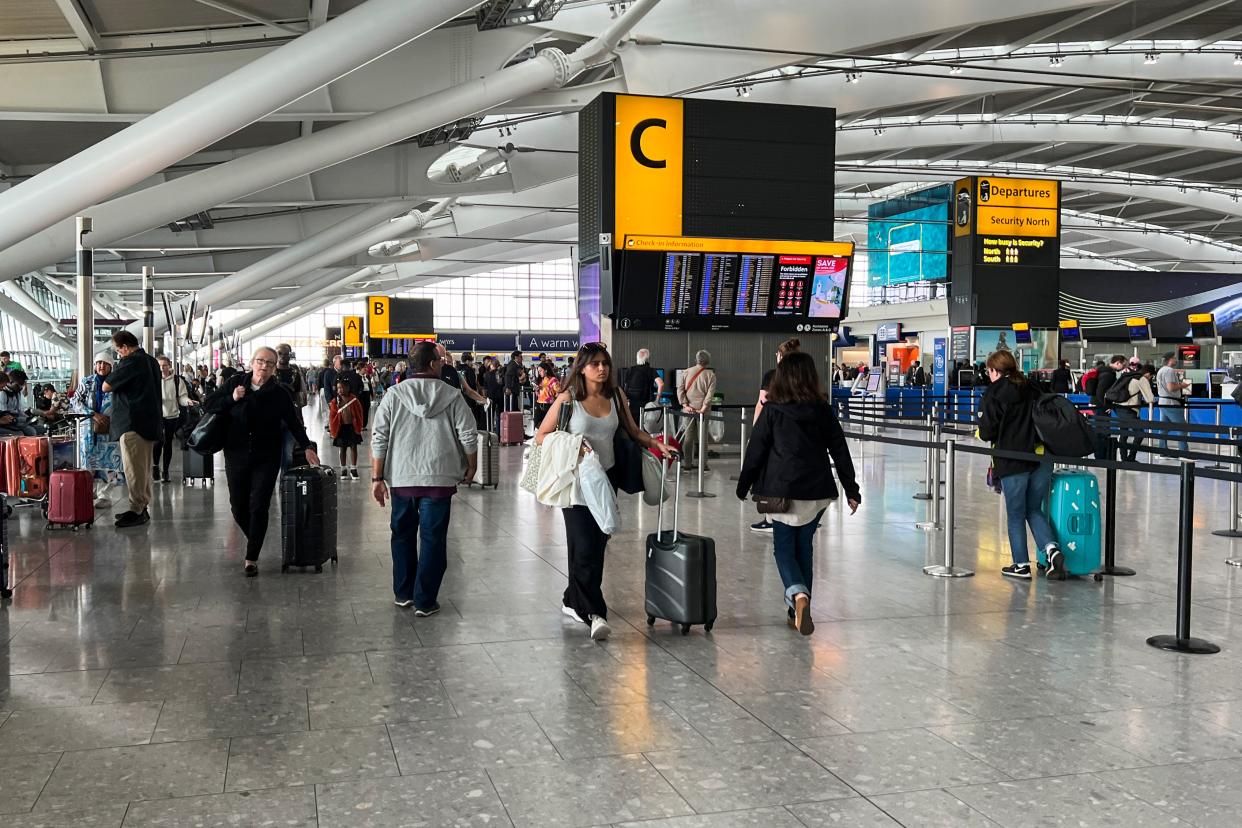 Heathrow was the hardest-hit airport for cancellations and delays (Copyright 2023 The Associated Press. All rights reserved)
