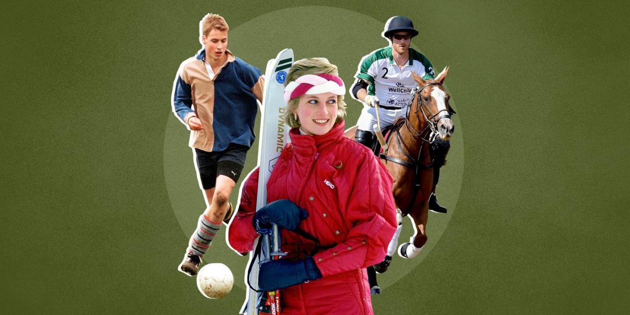 prince william prince harry princess diana british royal family sports