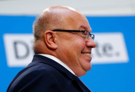 German Economy Minister Peter Altmaier arrives for a news conference of German Chancellor Angela Merkel following the Hesse state election in Berlin, Germany, October 29, 2018. REUTERS/Hannibal Hanschke