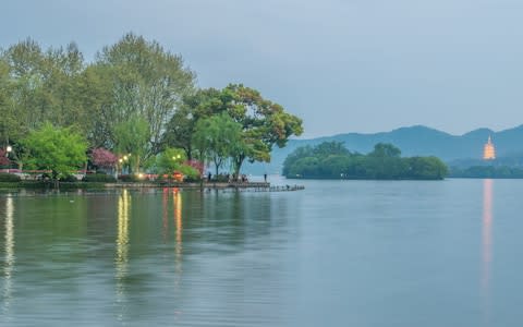 Spring scenery of West Lake in Hangzhou, east China's Sichuan Province - Credit:  Barcroft Media