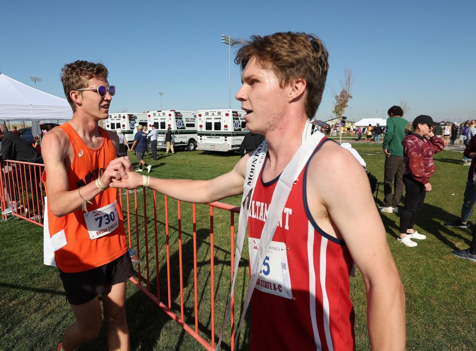 Action from the 1A boys cross-country state championship race at the Regional Athletic Complex in Rose Park on Tuesday, Oct. 24, 2023. | Jeffrey D. Allred, Deseret News