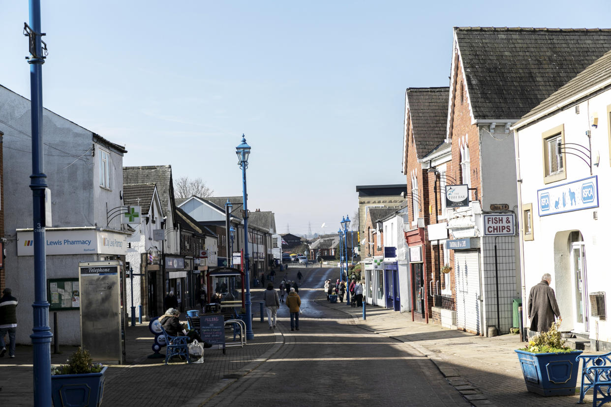 Rothwell town centre. All 165 burglaries in the past three years went unsolved, Outer Rothwell, West Yorks, March 4 2024.  Release date â€“ March 4, 2024.  See SWNS story SWNJburglaries.  Residents in the worst-affected neighbourhood for unsolved burglaries say they are not shocked by the damning statistic - as they 'never see' a police officer in the area.  All 165 burglaries reported in Outer Rothwell in West Yorkshire in the past three years remain unsolved.  Police have failed to solve a single burglary in nearly half of all neighbourhoods in England and Wales in the past three years.  The leafy Leeds suburb - where the average house price is around Â£239,435 - is the worst in the UK, followed by Bransgore and Burley, Hants, which record 152 break-ins.  Retired nurse Elaine Paul, 70, said: 