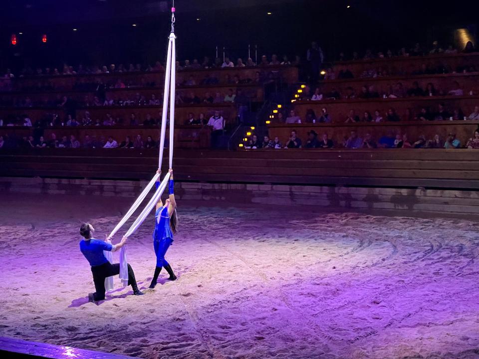 Dolly Parton's Stampede aerialist on show