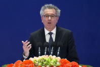 Luxembourg's Minister of Finance Pierre Gramegna speaks during the opening ceremony of the Asian Infrastructure Investment Bank (AIIB) in Beijing, China, January 16, 2016. REUTERS/Mark Schiefelbein/Pool