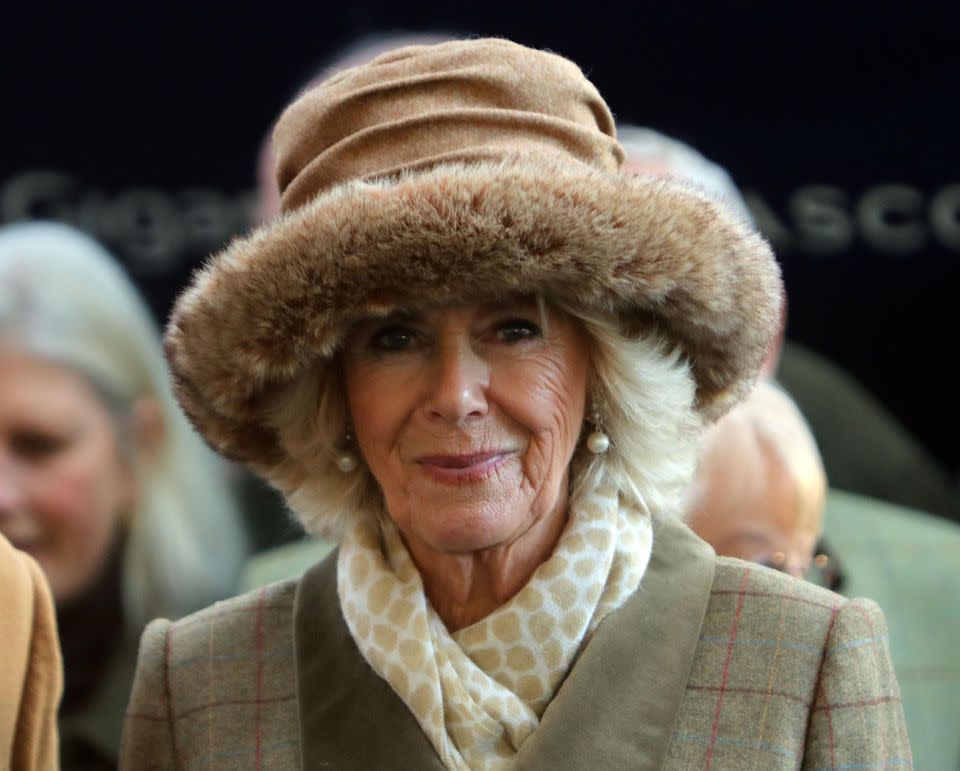 Camilla was asked about the royal engagement during an event at Ascot Racecourse. Photo: Getty