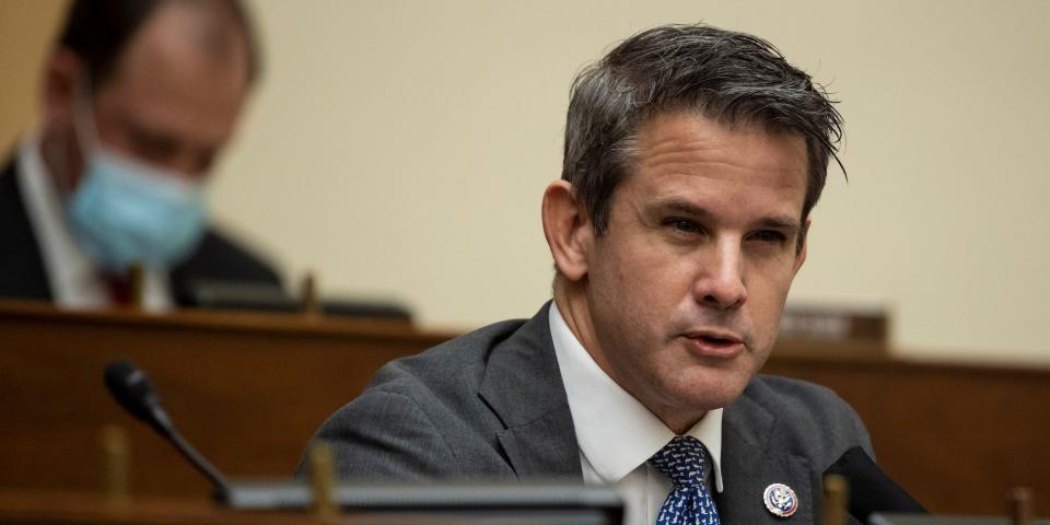 Republican Rep. Adam Kinzinger of Illinois during a hearing on Capitol Hill on March 10, 2021.