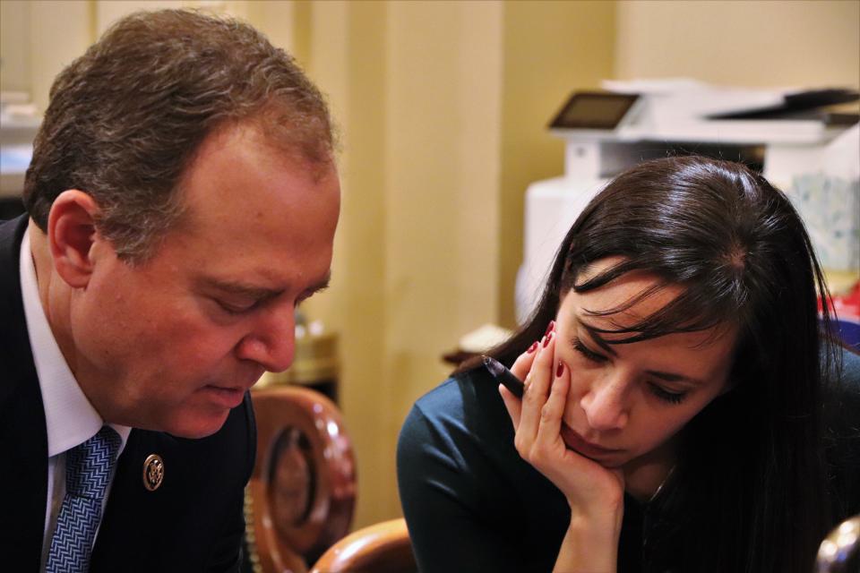 Rep. Adam Schiff and Rheanne Wirkkala