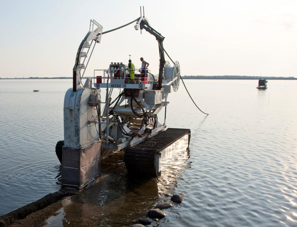 Germany Hiddensee island Baltic Sea undersea cable