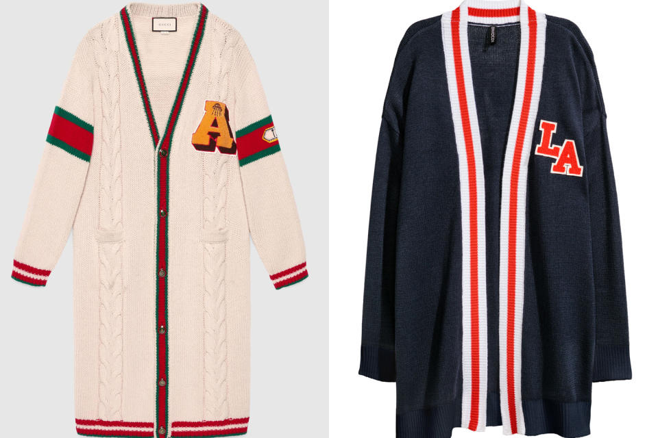 Links Gucci, rechts H&M. (Bilder: Gucci.com/de, HM.com/de)