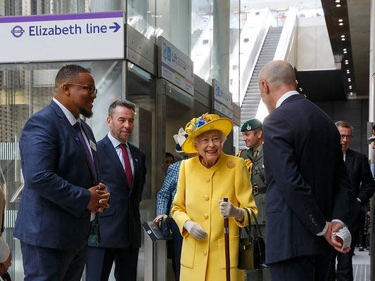 Queen Elizabeth visited the Elizabeth line for the first time last week.