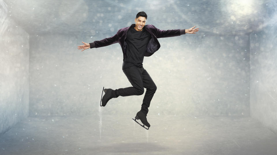 Siva Kaneswaran skated for his late bandmate. (ITV)