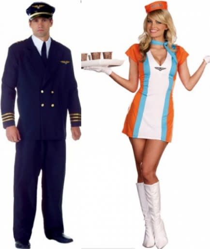 Flight Attendant and Captain Costumes