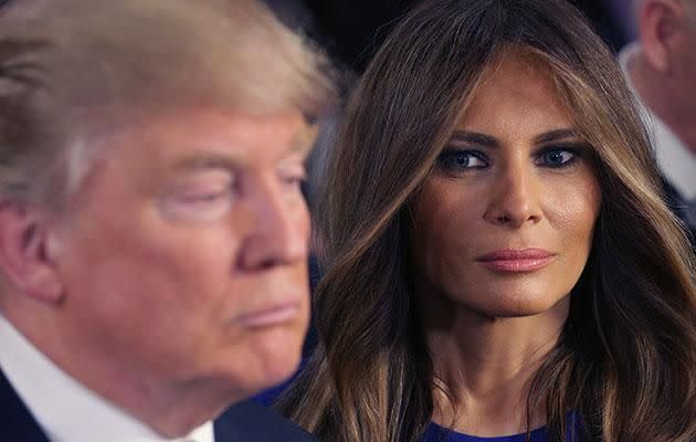 The first lady is reportedly dreading a new tell-all interview by Donald's alleged mistress. Photo: Getty