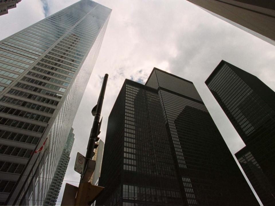 CANADIAN BANK BUILDINGS ON BAY STREET.