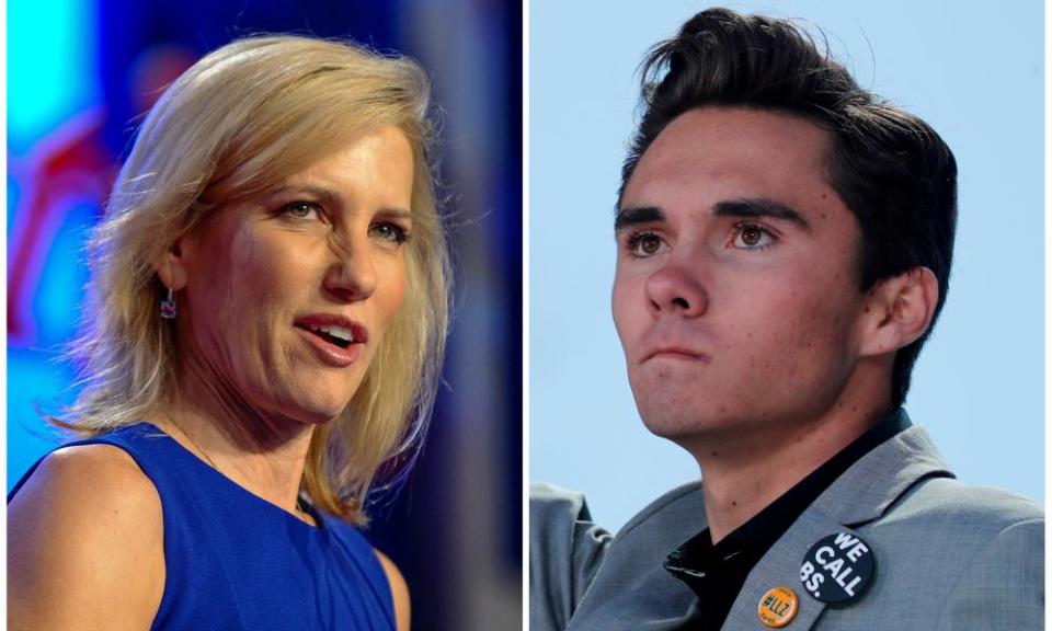 ‘Last Wednesday, Ingraham mocked Parkland survivor David Hogg for his failure to gain admission to several colleges’.