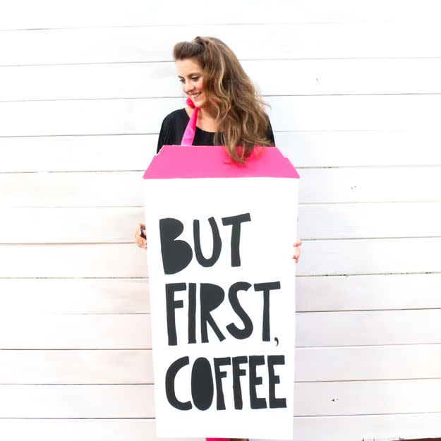 'But First, Coffee' Cup Costume