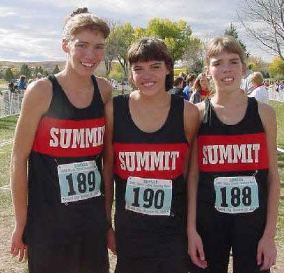 Sisters (from left) Melinda, Nicole and Danielle Zirbel helped lead Summit High School to the 2001 state Class B girls cross country title. Melinda won the race. Nicole took second and Danielle fifth.