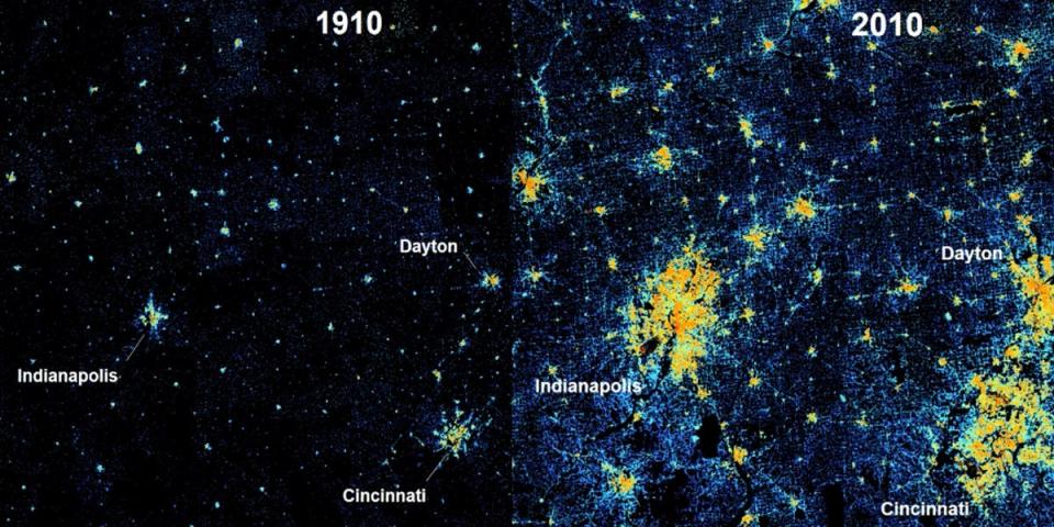 1910 to 2010 midwest cities