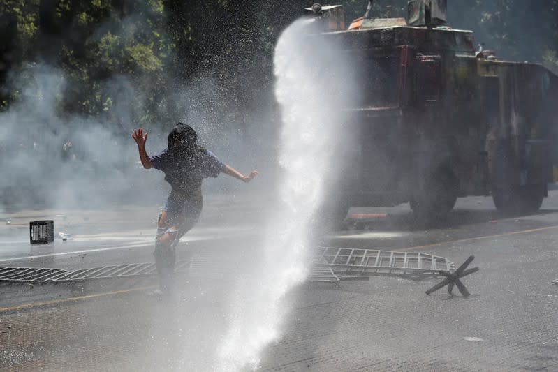 Protests against Chile's government in Santiago