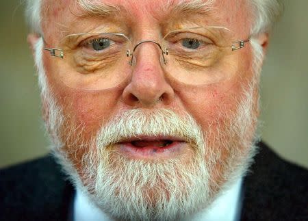 Sir Richard Attenborough attends [British television actor John Thaw's} memorial service at St Martin in the Fields church, London, September 4, 2002. Reuters/Archive