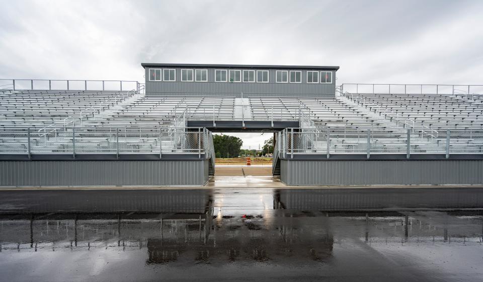 Kettle Moraine High School's football field, Vock Field, has been renovated to include new team prep areas, media box, concession stand, field lights, ticket boxes and more.