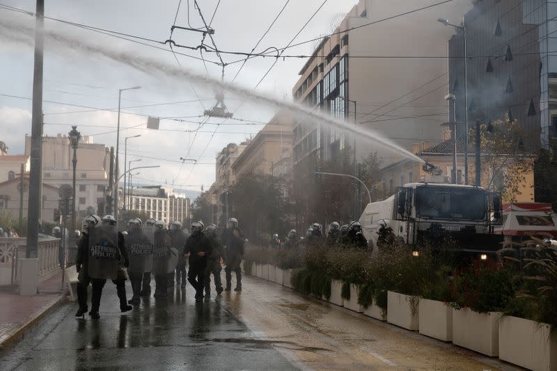 Clashes during an annual march to mark the anniversary of a 1973 student revolt against the then military junta, that was banned due to the coronavirus disease (COVID-19) pandemic