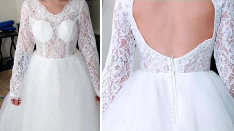 wedding dress fail