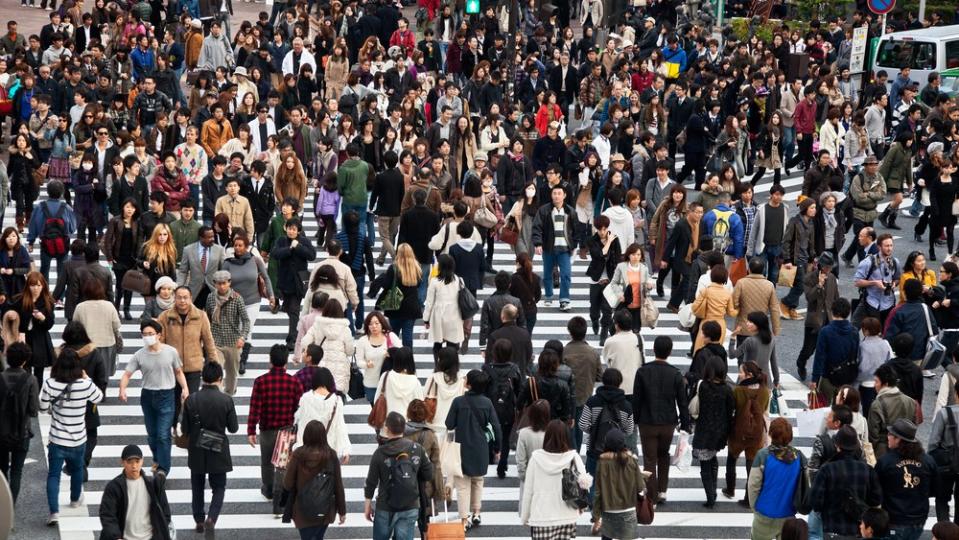 A crowd of people.