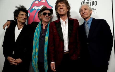 The Rolling Stones (from L-R) Ronnie Wood, Keith Richards, Mick Jagger and Charlie Watts - Credit: &nbsp;Mike Segar