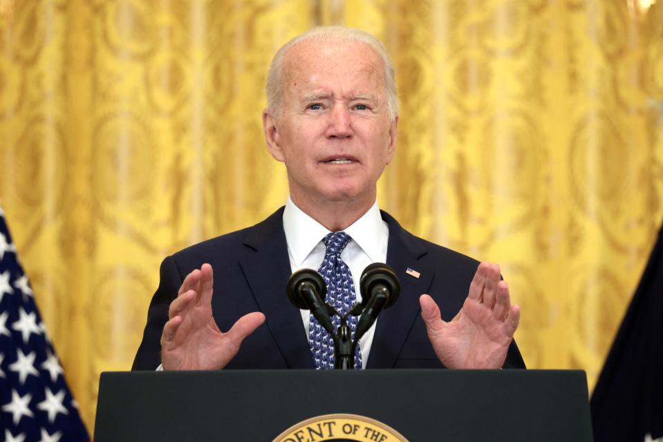 President Joe Biden says he's frustrated with the people who haven't gotten vaccinated.