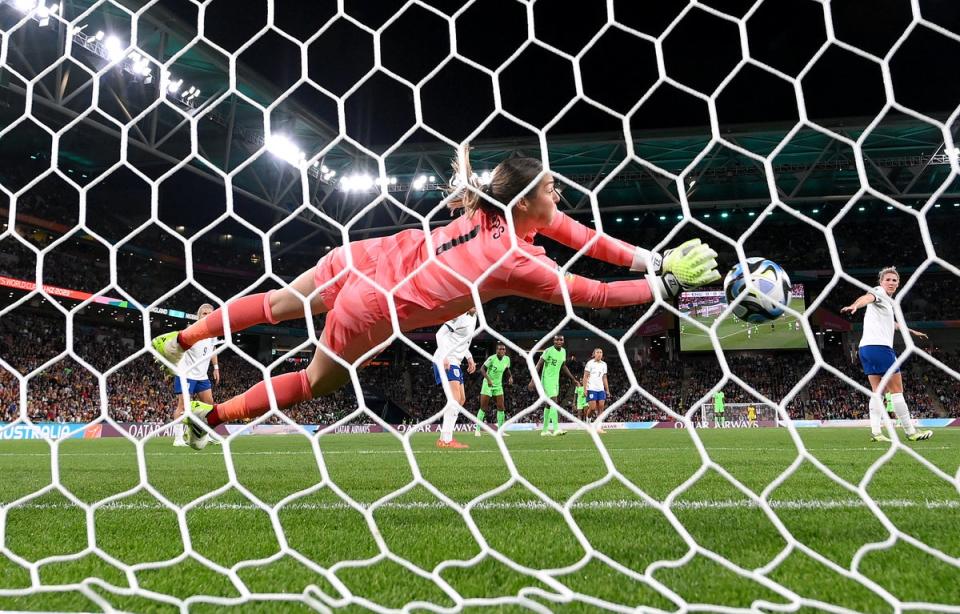 Earps made a number of crucial saves to help England reach the World Cup quarter-finals (Getty Images)